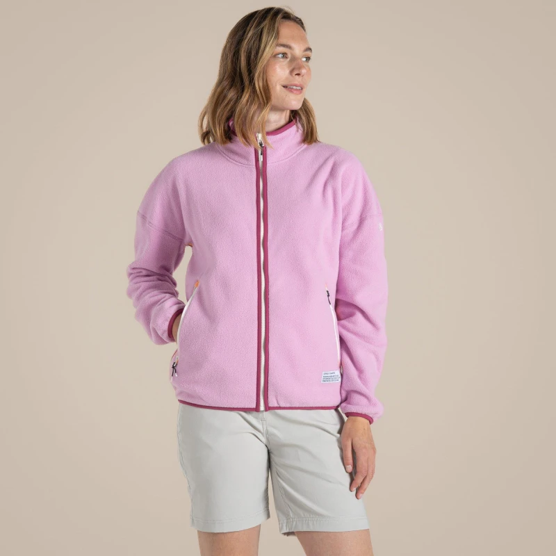 Image of Craghoppers Womens Renu Full Zip Fleece Pink Lavdr female 10 (S)