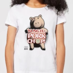 Toy Story Kung Fu Pork Chop Womens T-Shirt - White - L