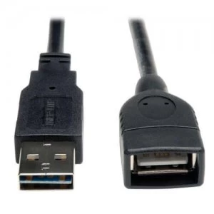 Image of Tripp Lite Universal Reversible USB 2.0 Extension Cable 1ft