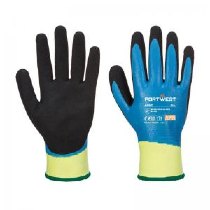 Image of Portwest Aqua Cut Pro Cut Resistant Nitrile Gloves AP50B8RL Colour: Blue / Black