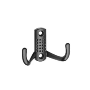 Image of GTV Double Hat Coat Hanger Hook Door Wall Bath Small - Black, Pack of 20