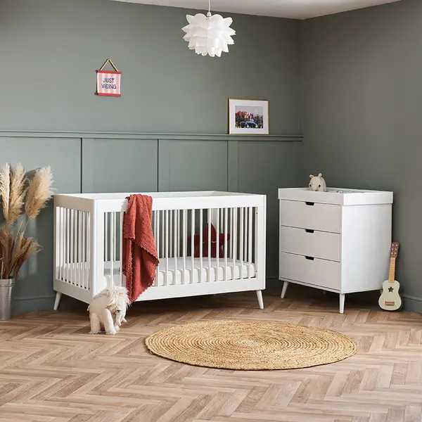 Image of Obaby Maya 2 Piece Room Set - Nordic White