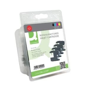 Image of Q-Connect Brother LC223 Black and Tri Colour Ink Cartridge