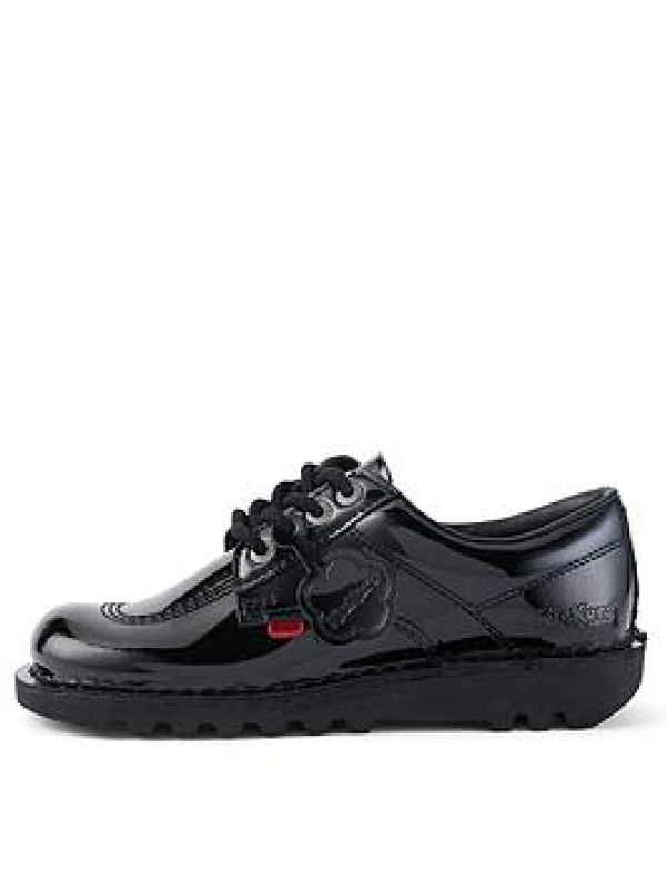 Image of (UK 3) Kickers Kick Lo M Core Black Patent Boots
