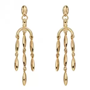 Image of Cascading Yellow Gold Drop Earrings GE2376