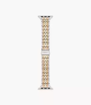Image of Fossil Women 38/40mm Tri-Tone Stainless Steel Band for Apple Watch
