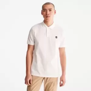 Image of Timberland Millers River Pique Polo Shirt For Men In White, Size L