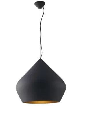 Image of Tholos Dome Ceiling Pendant, Black E27