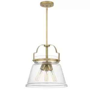 Image of Quoizel Wimberley Dome Pendant Ceiling Light Weathered Brass