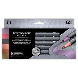 Spectrum Noir Metallic Markers Antique Elements Pack of 6