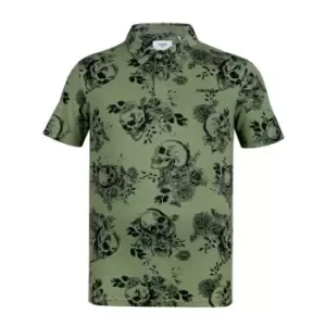 Image of Firetrap AOP Polo Shirt Mens - Green