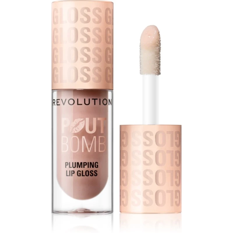 Image of Revolution Pout Bomb Plumping Lip Gloss Milky Sheer Holo