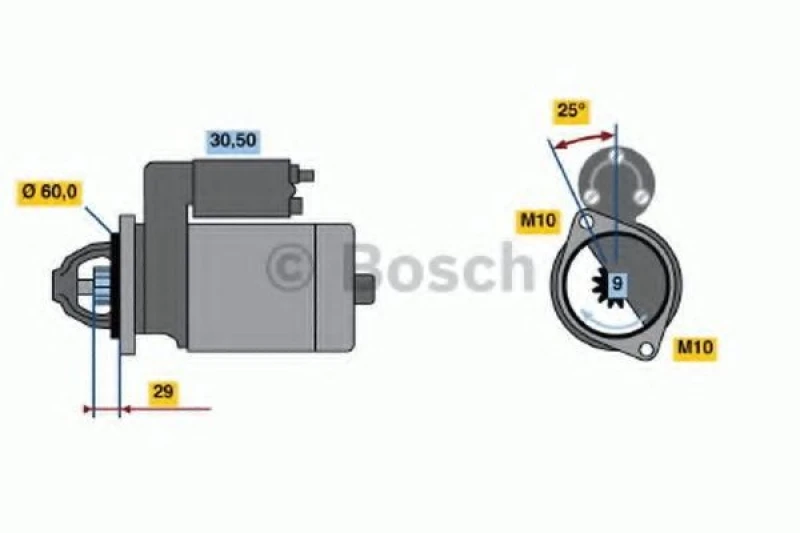 Image of Starter motor Bosch 0 986 017 890