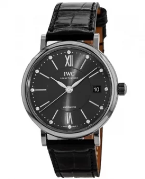Image of IWC Portofino Automatic Grey Diamond Dial Midsize Womens Watch IW458102 IW458102