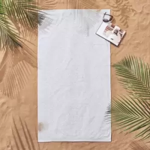 Image of Nalu Nicole Scherzinger Koko Beach Towel, Silver & White