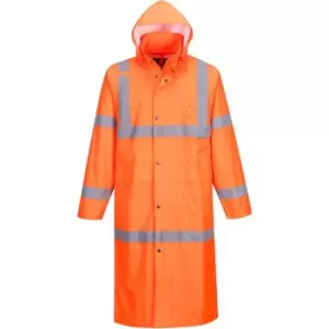 Image of Portwest Long Length Hi Vis Coat Orange 2XL