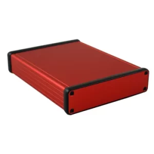 Image of Hammond 1455P1601RD Extruded Aluminium Enclosure 160 x 125 x 30.5m...