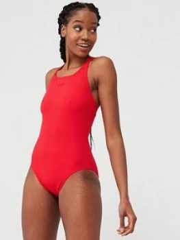 Image of Speedo Endurance+ Medalist Swimsuit - Red , Red, Size 28, Women