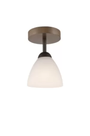 Adriano Semi Flush Light, Glass Shade, Sonoma, 1x E27