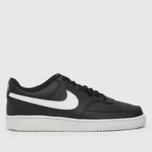 Image of Nike Court Vision Trainers In Black & White