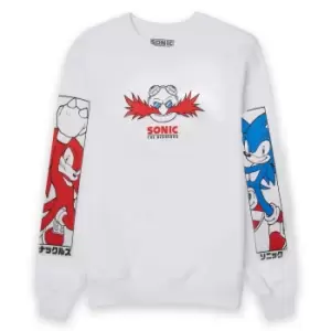 Image of Sonic The Hedgehog Eggmans Master Plan Sweatshirt - White - L