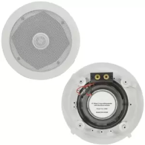 image of Pair 120W Directional Tweeter Ceiling Speaker 8" 8Ohm 2 Way Adjustable HiFi