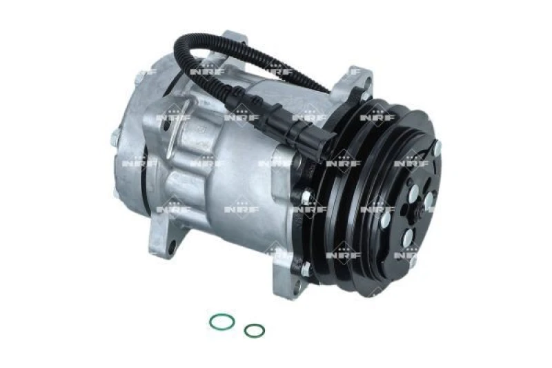Image of NRF 32708 AC Compressor EASY FIT PAG 46, with PAG compressor oil, with gaskets/seals Compressor,air conditioning (447)
