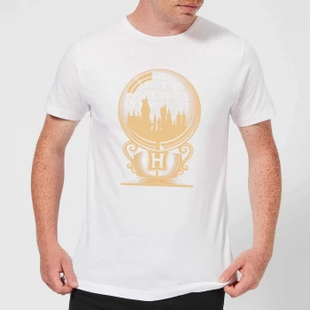 Image of Harry Potter Hogwarts Snowglobe Mens T-Shirt - White - XL
