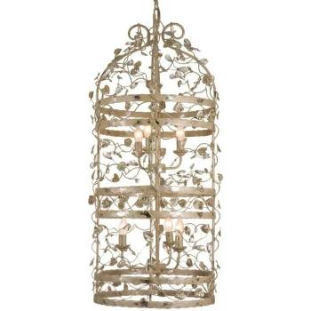 Image of Linea Verdace Lighting - Linea Verdace Michelan 6 Light Wire Frame Pendant Ceiling Light Cream