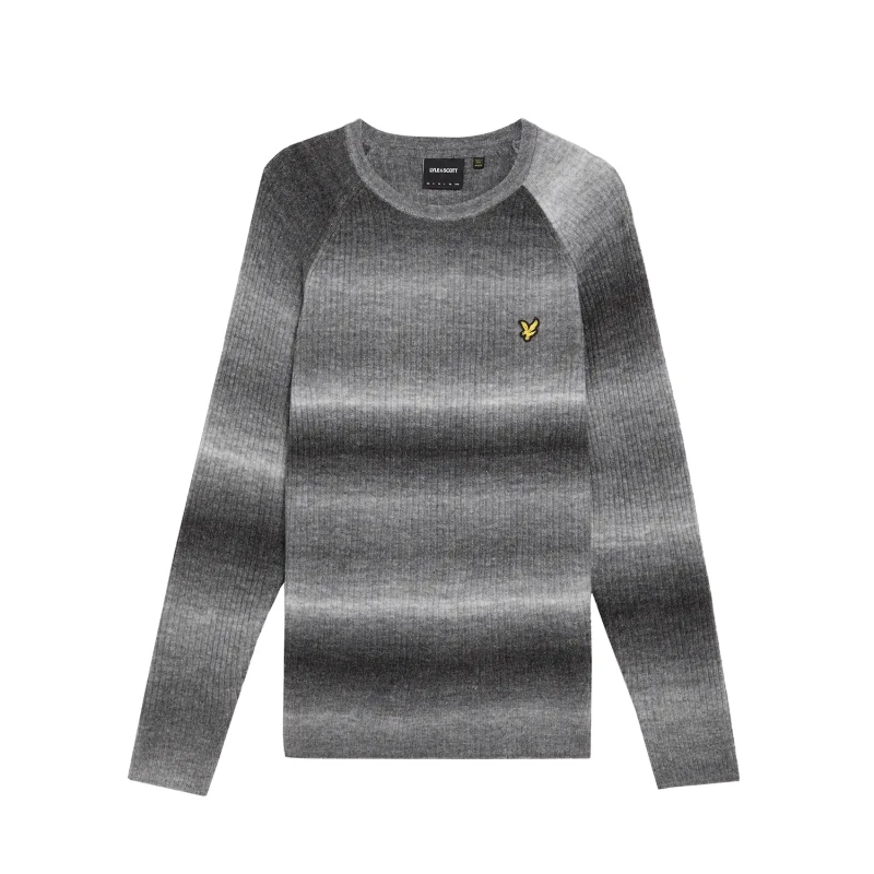 Image of Lyle & Scott Sweater Lyle & Scott Ribbed Ombre Noir Male 2XL