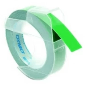 Dymo S0898160 Original White on Green Embossing Tape 9mm x 3m