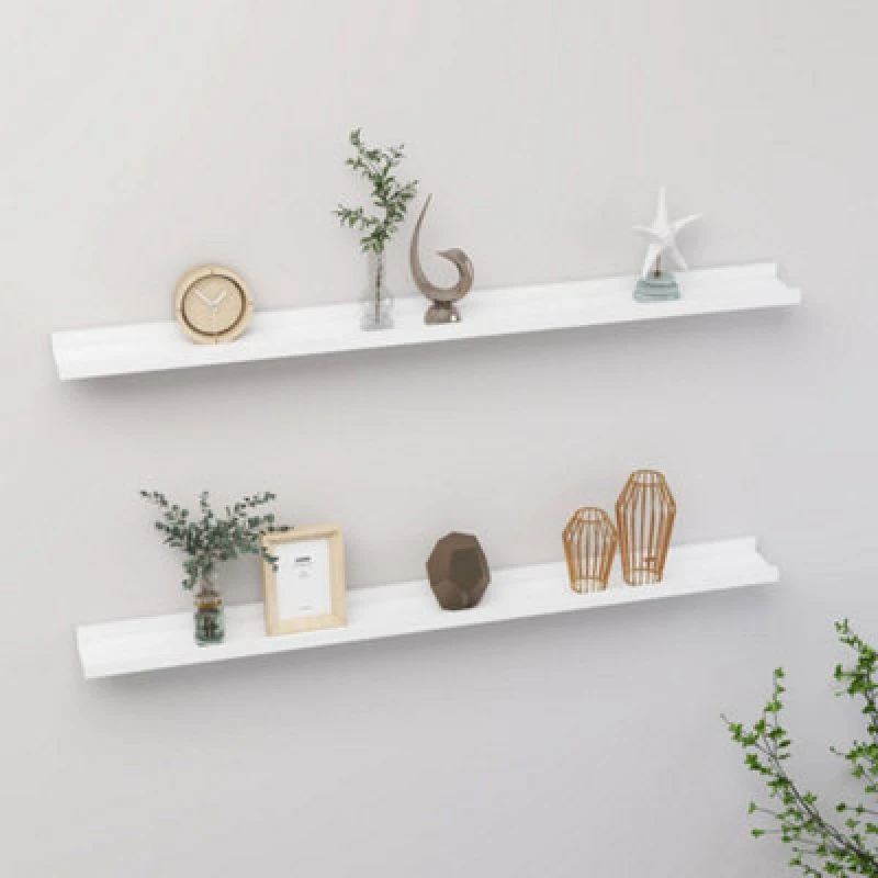 Image of VIDAXL Wall Shelves 2 pcs White 100x9x3cm vidaXL 8720286417591