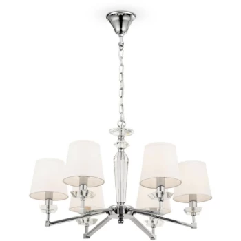 Image of Maytoni Lighting - Maytoni Classic - Beira Classic Beira 6 Light Nickel Chandelier with Shades
