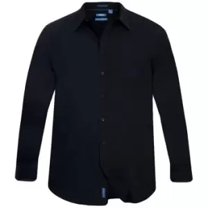 Image of Duke Mens Corbin Kingsize Long Sleeve Classic Regular Shirt (4XL) (Black)