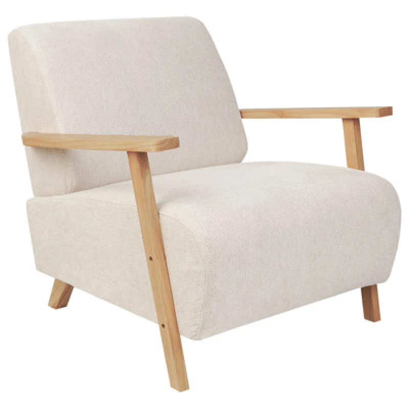 Image of Beliani Armchair Lesja Fabric Light Beige