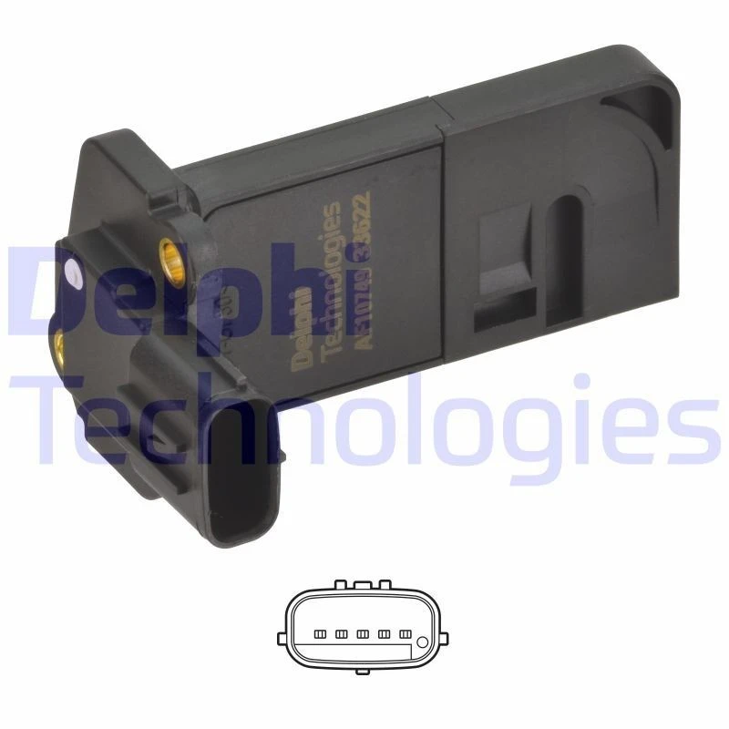 Image of DELPHI Mass air flow sensor DELPHI AF10749-12B1