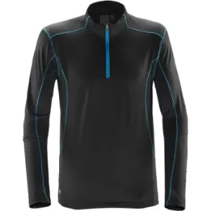 image of Stormtech Mens Pulse Fleece Pullover (L) (Black/Electric Blue)