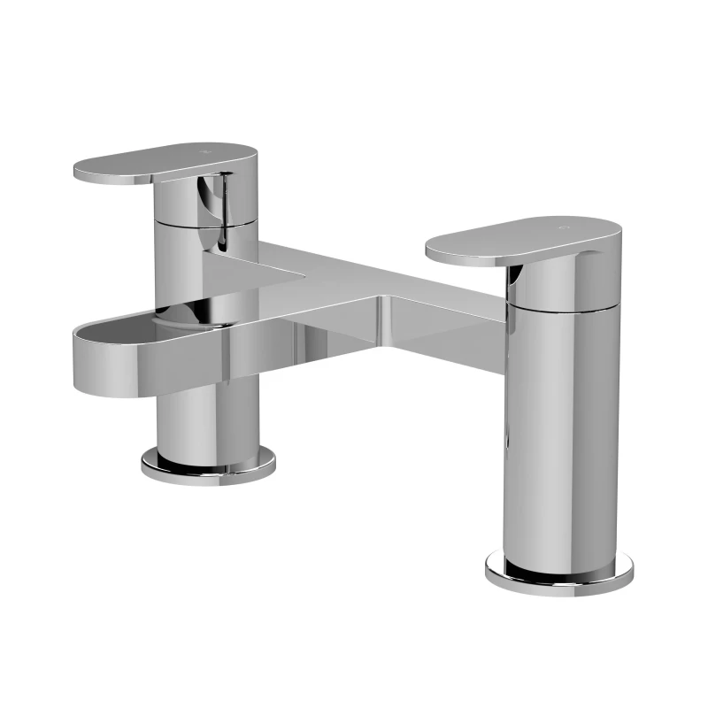 Image of Balterley Round Deck Mounted Bath Filler Tap Chrome Balterley Silver