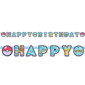 image of Pok&eacute;mon Happy Birthday Banner