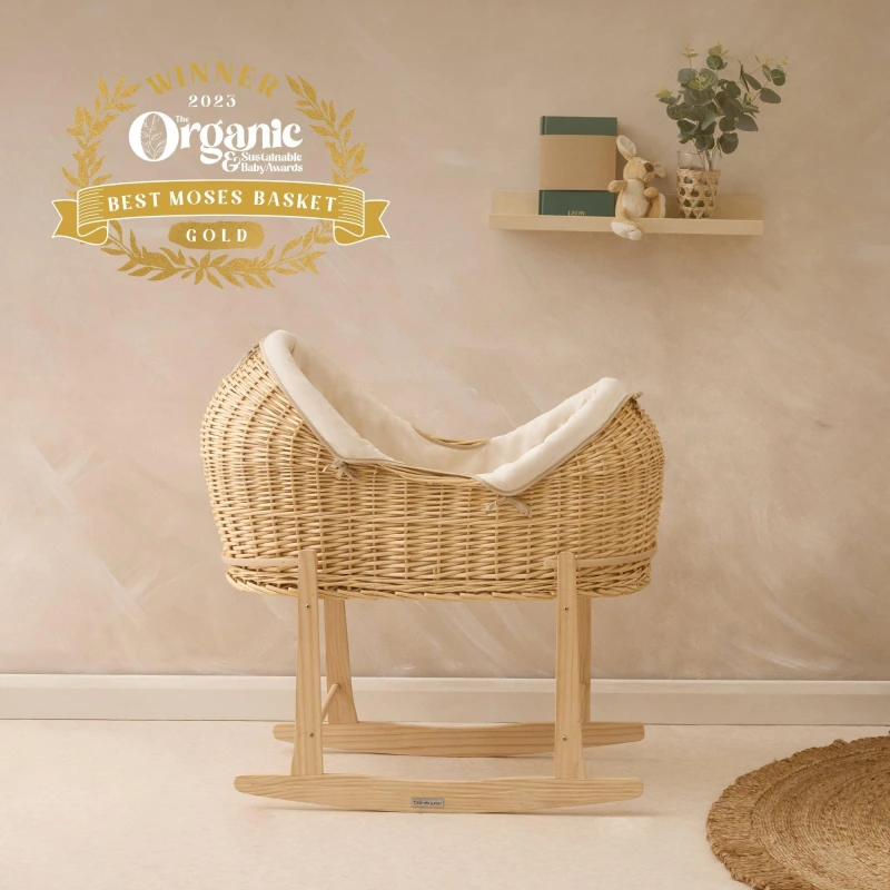 Image of Clair De Lune Cream Organic Noah Pod - With Natural Rocking Stand CL6530CM/1556NL