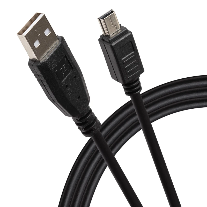 Image of Maplin USB-A to Mini USB-B Cable - Black - 2m