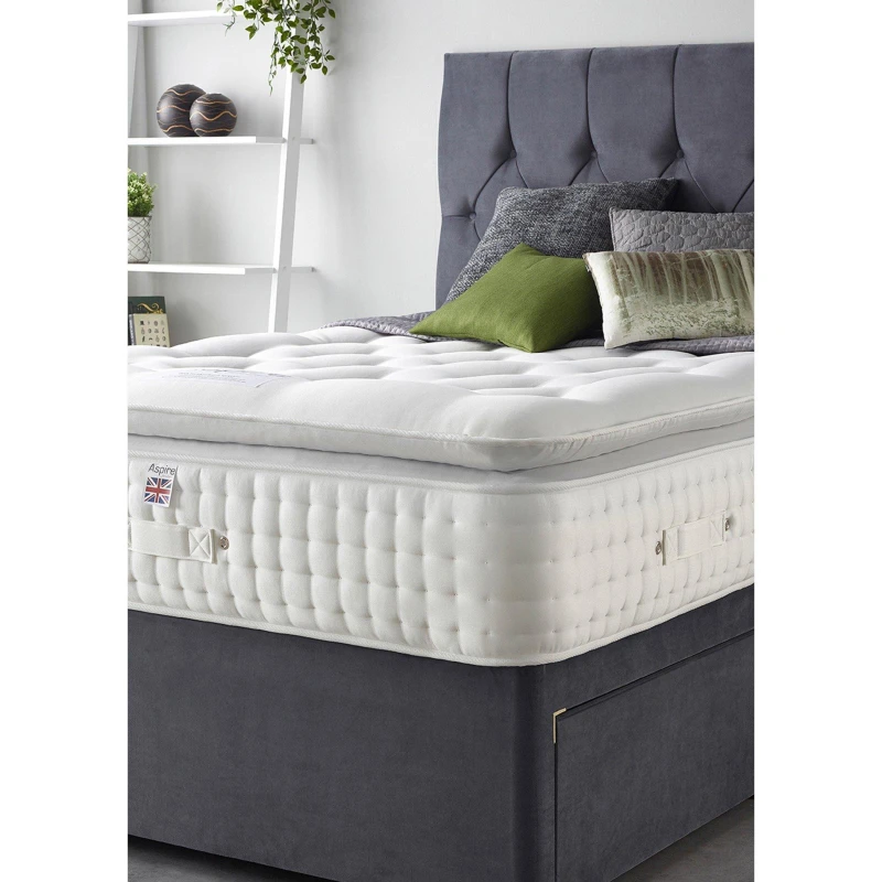 Image of Aspire Aspire Alpaca Silk 3000 Pocket Pillowtop Mattress in White Size: King White King Unisex 5057632124326