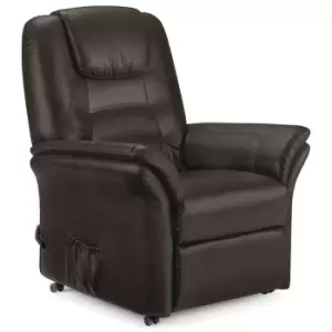 image of Julian Bowen Riva Rise & Recline Chair - Brown