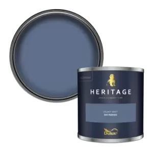 Image of Dulux Heritage Velvet Matt DH Indigo Matt Emulsion Paint 125ml