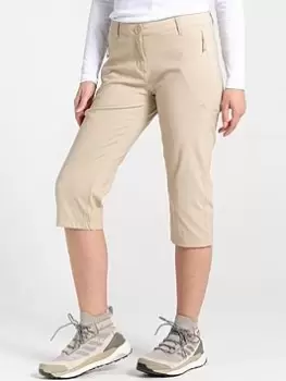 Image of Craghoppers Kiwi Pro II Crop Walking Trousers - Sand, Size 10, Women