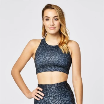 Image of USA Pro Poly Cross Back Sports Bra - Charcoal Print
