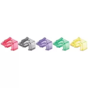 Intellinet RJ45 Repair Clip For RJ45 modular plug Mixed Transparent Colours (Red Yellow Green Violet and Black) 50 pack