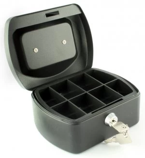 image of Q Connect 6" Cash Box - Black