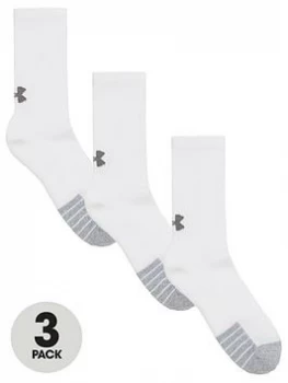 image of Urban Armor Gear HeatGear&reg; Crew Socks - White/Grey Size M Men