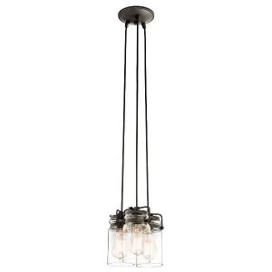 Image of 3 Light Cluster Pendant Olde Bronze, E27